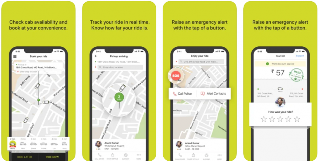 Ola Cab travel apps