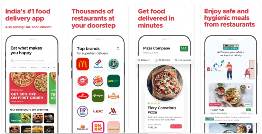 Zomato Indian Travel Apps