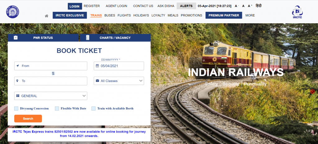 IRCTC Ticket Booking Travel Apps